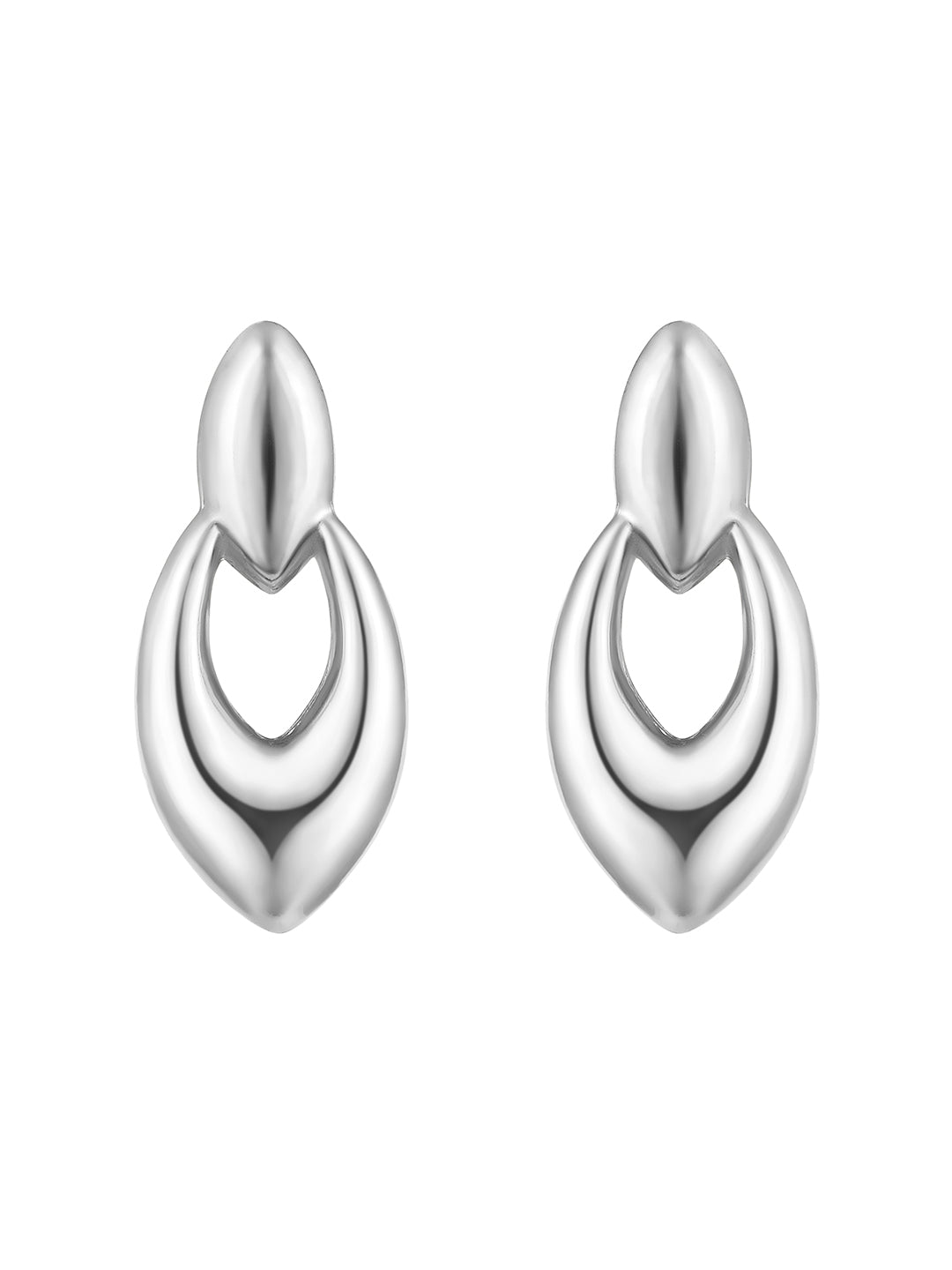 Silver Plating Handcrafted Pendant Set With Stud Earring