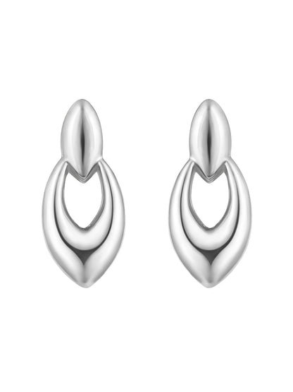 Silver Plating Handcrafted Pendant Set With Stud Earring