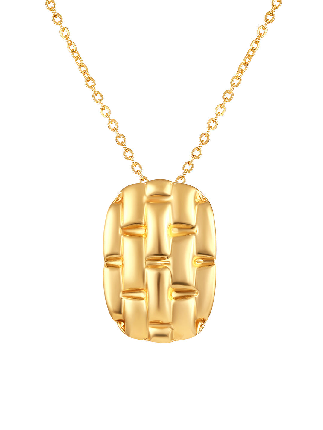 Gold Plated Handcrafted Pendant Set With Stud Earring