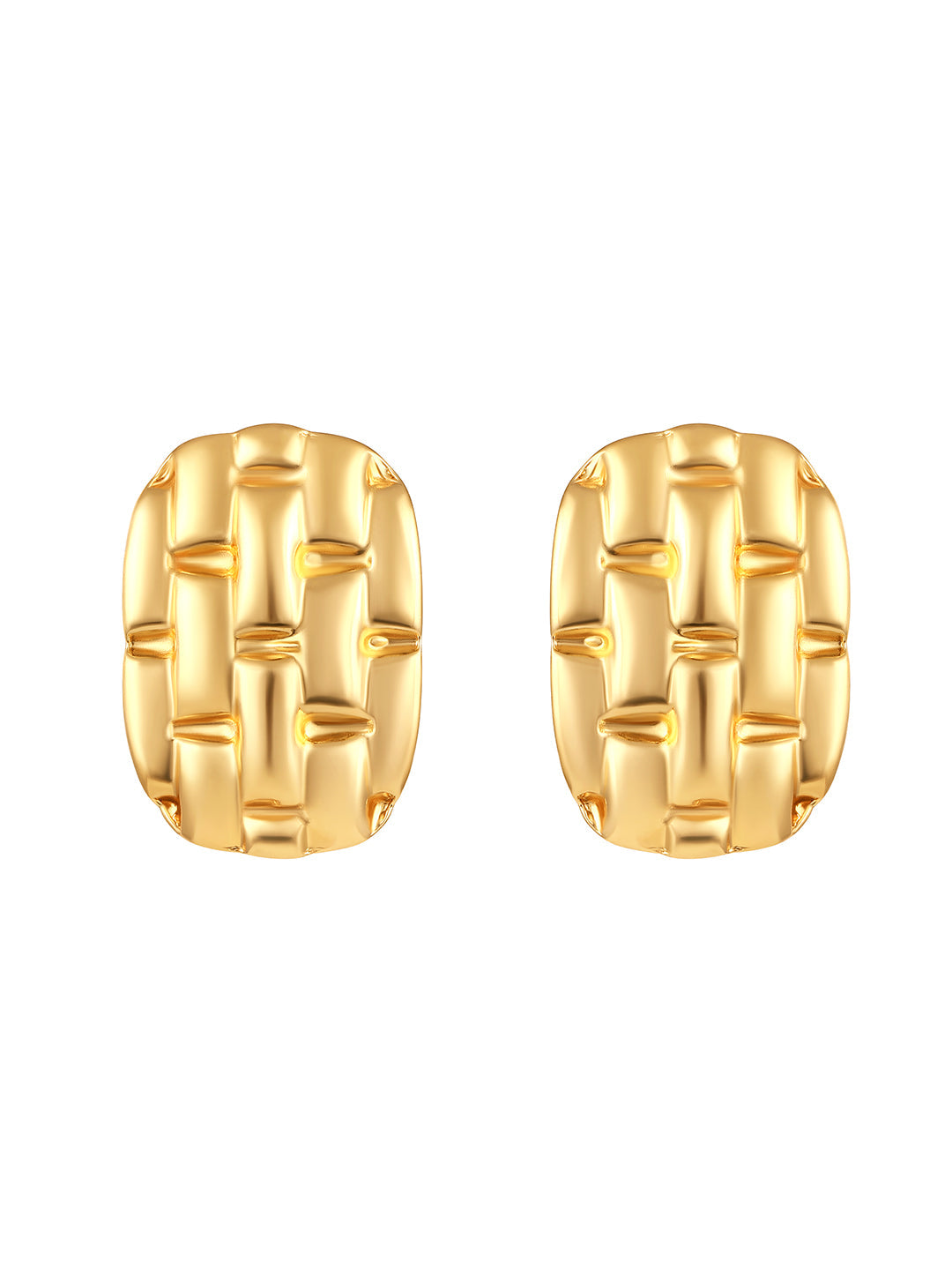 Gold Plated Handcrafted Pendant Set With Stud Earring