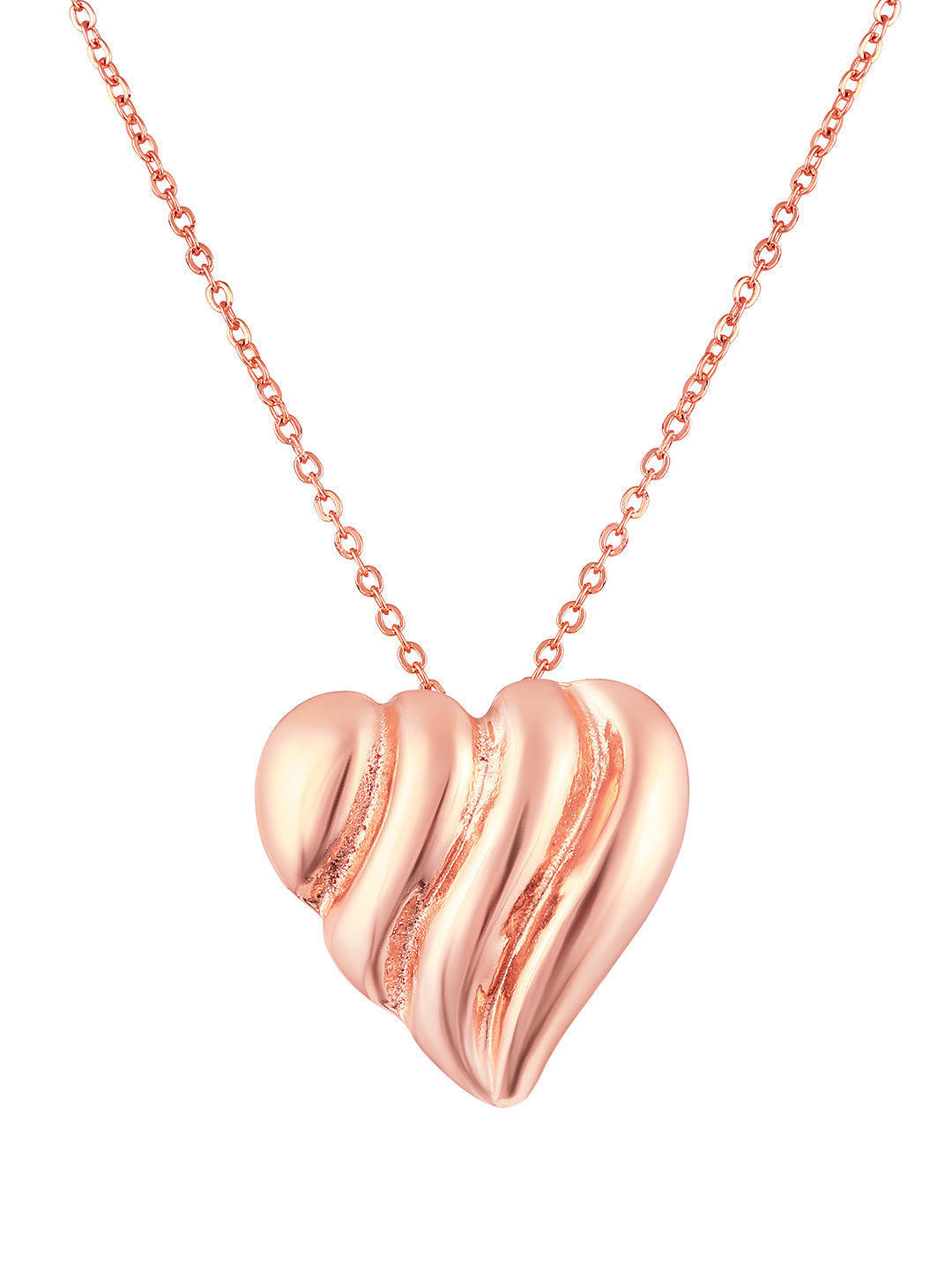 Rose Gold Plating Handcrafted Pendant Set With Stud Earring