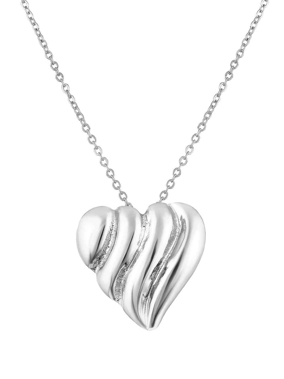 Silver Plating Handcrafted Pendant Set With Stud Earring