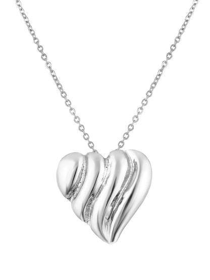 Silver Plating Handcrafted Pendant Set With Stud Earring