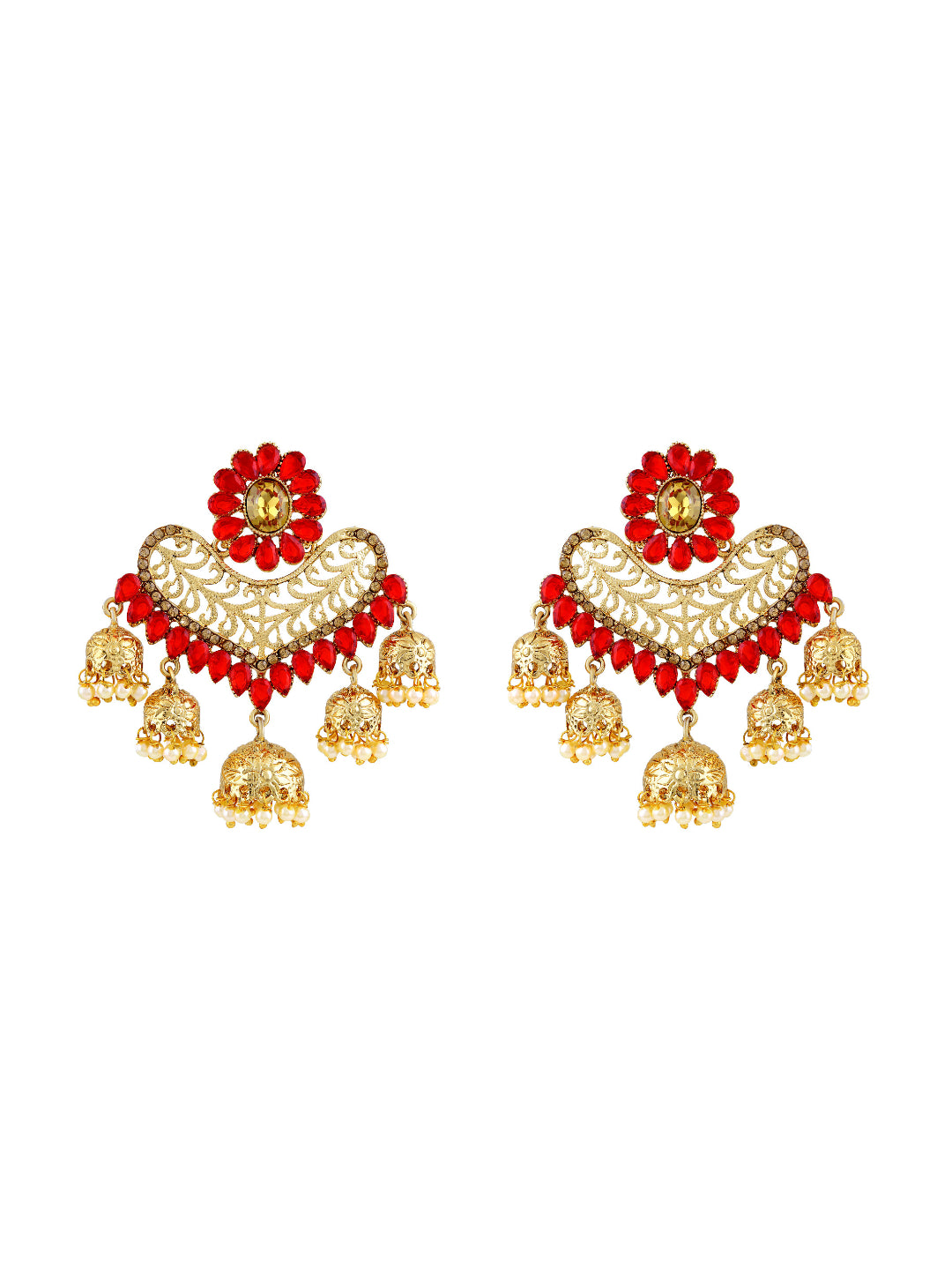 Gold-Plated Dome Shaped Jhumkas
