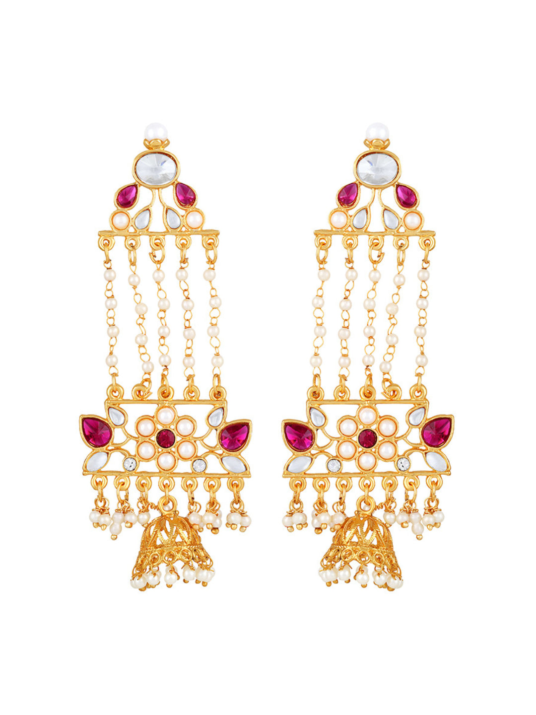 Gold-Toned Jhumkas Earrings