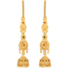 Gold-Plated Jhumka Earrings