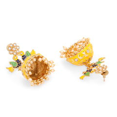 Gold-plated Meenakari Handcrafted Jhumki Earrings