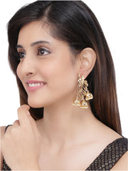 Gold-plated Meenakari Handcrafted Jhumki Earrings