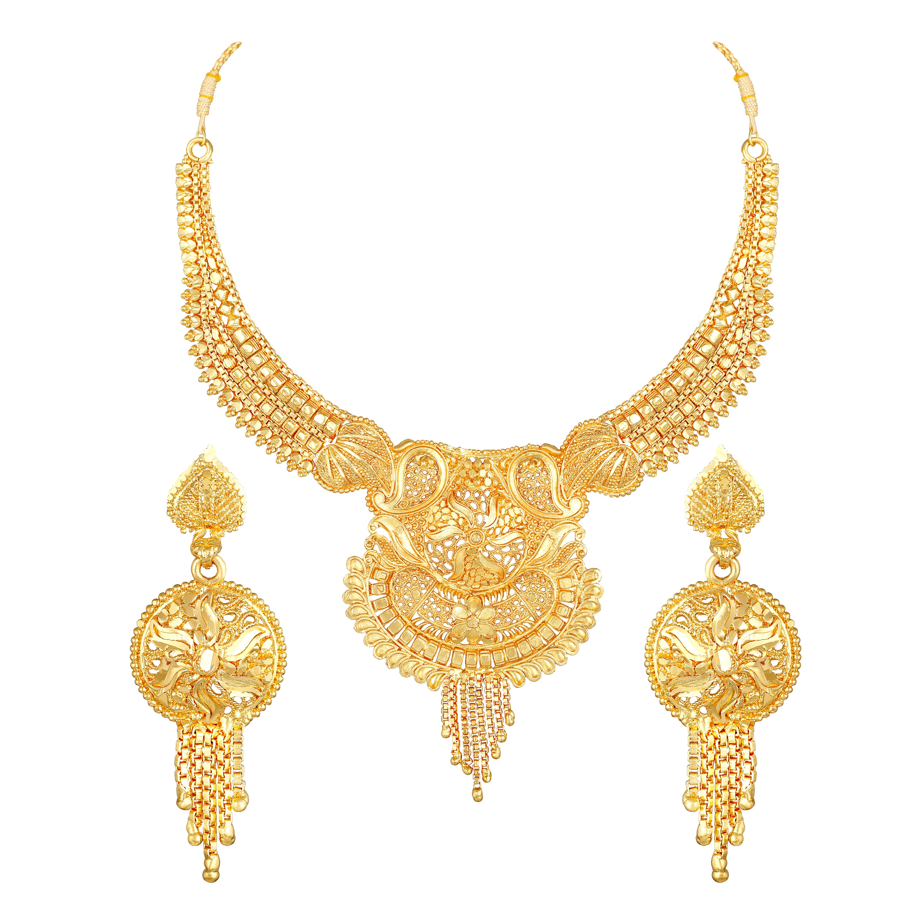 Brass plated high quality forming jewellery set for women
