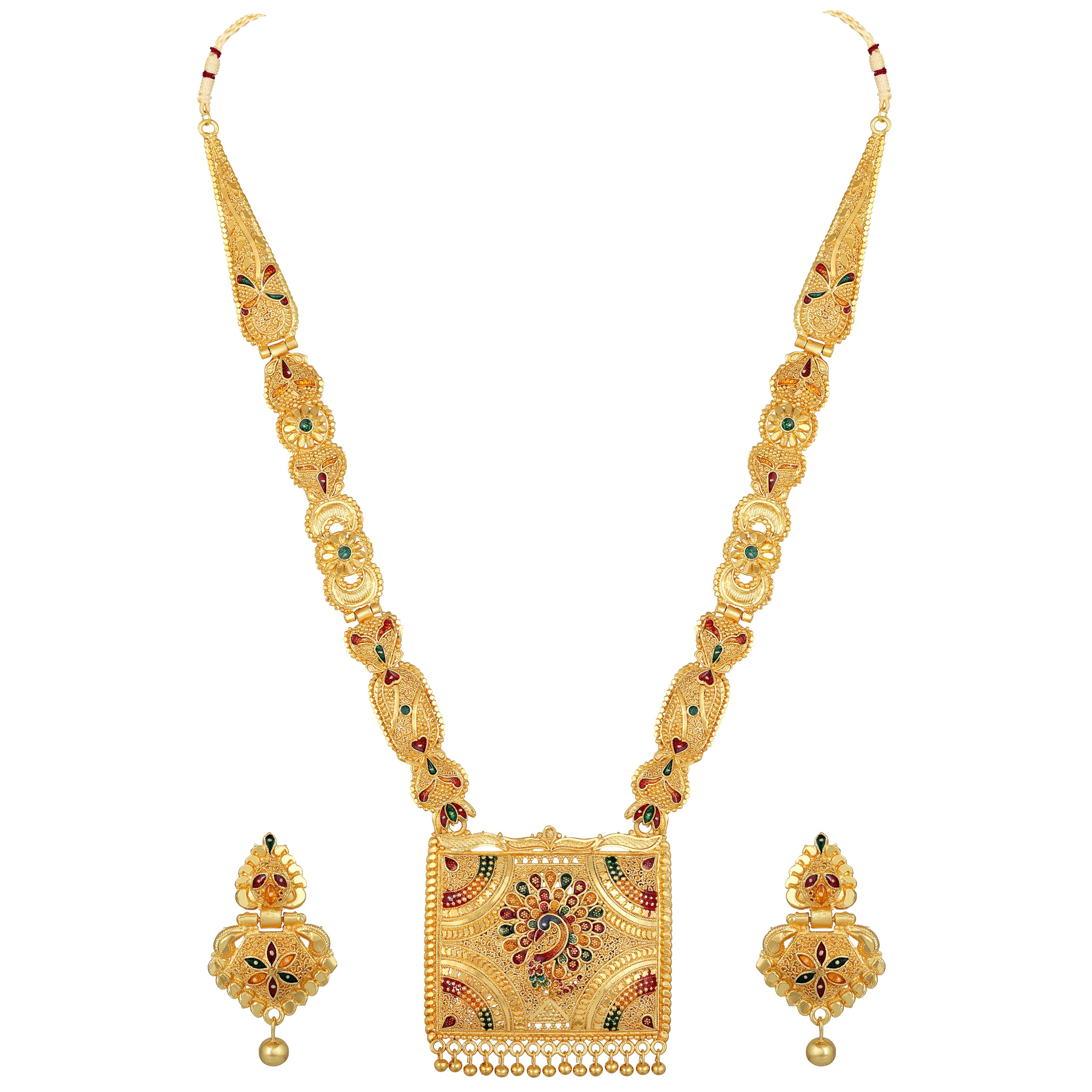 Brass plated high quality forming jewellery set for women